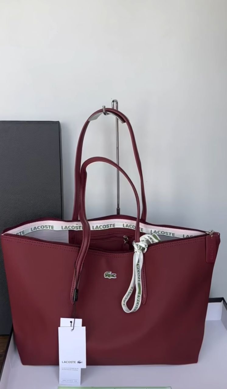 Sac Lacoste 🐊 Bordeau ✨